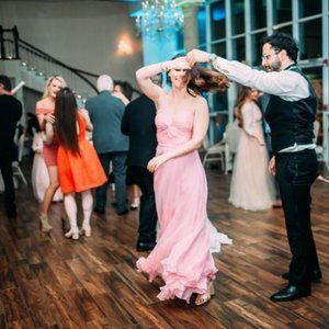 Sherry Hill Strapless dress Pink fitted to size 2